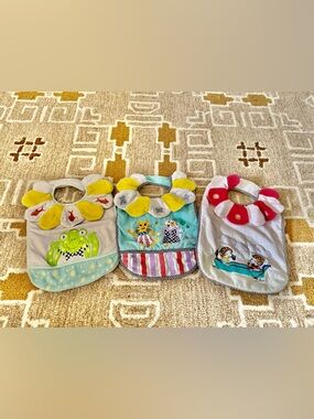 MacKenzie-Childs Multi-Bib Set with Yellow, Pink and Blue Accents